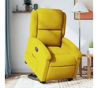 vidaXL Fauteuil de relaxation inclinable velours jaune Jaune G