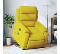 vidaXL Fauteuil de relaxation, massage, inclinable électrique réglable velours jaune Jaune G