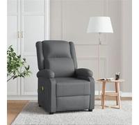 vidaXL Fauteuil de relaxation, massant similicuir antracietkleurig Gris G
