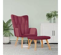 vidaXL Fauteuil de relaxation - Rouge bordeaux