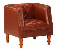 vidaXL Chaise cabriolet – Marron – Cuir véritable de chèvre