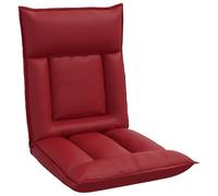 vidaXL Fauteuil de Sol Ajustable Bordeaux Simili Cuir, Fauteuil rectangulaire Moderne, Assise Ajustable, Dossier Multi-Positions, Simili Cuir, Cadre métal, Relaxant