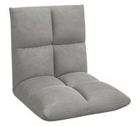 vidaXL Fauteuil de Sol Ajustable Gris Clair, Fauteuil de Salon, siège rectangulaire modulable, Dossier réglable, détente Moderne et compacte