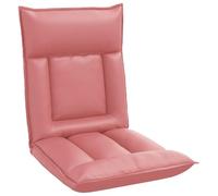 vidaXL Fauteuil de Sol Ajustable Rose Simili Cuir, Fauteuil rectangulaire Moderne, Assise Ajustable, Dossier Multi-Positions, Simili Cuir, Cadre métal, Relaxant