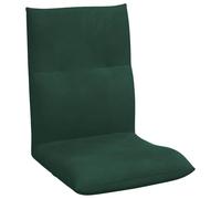 vidaXL Fauteuil de Sol Ajustable Vert foncé Velours, Chaise de Sol réglable, Alternative canapé en Velours, siège Polyvalent, Spot détente Confortable