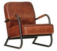 vidaXL Fauteuil de relaxation 359631 Cuir véritable marron avec accoudoirs