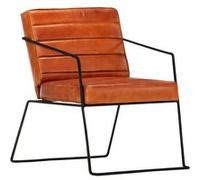 vidaXL Fauteuil echt leer tan284411 Brun G