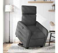 vidaXL Fauteuil inclinable électrique gris foncé tissu