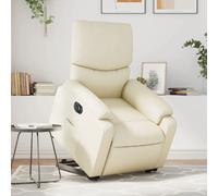 vidaXL Fauteuil électrique inclinaison Crème Similicuir