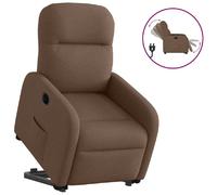 vidaXL Fauteuil Électrique Marron Tissu