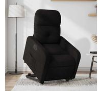 vidaXL Fauteuil électrique réglable en tissu Noir