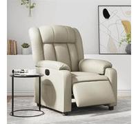 vidaXL Fauteuil électrique réglable similicuir crème Beige G