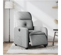 vidaXL Fauteuil électrique réglable tissu gris clair Gris clair G