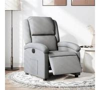 Fauteuil électrique réglable tissu gris clair