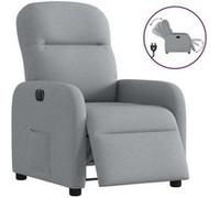vidaXL Fauteuil inclinable électrique Gris clair Tissu