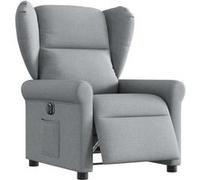 vidaXL Fauteuil inclinable électrique en tissu gris clair