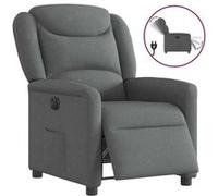 vidaXL Fauteuil électrique réglable tissu gris foncé Gris G
