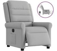 vidaXL Fauteuil inclinable électrique gris nuage tissu
