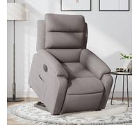 vidaXL Fauteuil électrique - Taupe Tissu