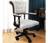 vidaXL Chaise de Bureau Pivotante Mobilier de Bureau Blanc Fauteuil de Bureau 20041