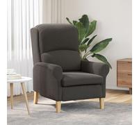 vidaXL Fauteuil Ergonomique Gris Foncé Tissu avec Pieds en Bois Standard