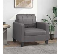 vidaXL Fauteuil 60 cm en similicuir – Gris
