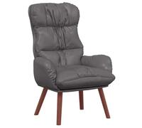 vidaXL Fauteuil Gris 69 x 74 x 93 cm Simili Cuir | super soutien pour le dos, le look mat est moderne, en cuir imperméable