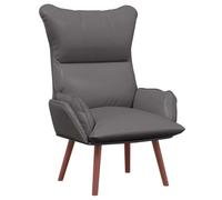 vidaXL Fauteuil Gris 69 x 74 x 93 cm Simili Cuir | Reste à l'aise pendant des heures, Tissu robuste avec pieds en bois naturel, Design simple et moderne, s'adapte partout