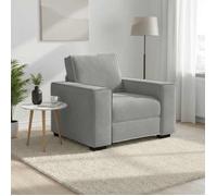 vidaXL Fauteuil Gris clair 100x78x84 cm Velours 4105000