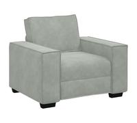 vidaXL Fauteuil 4105000 Velours Gris clair 100×78×84 cm
