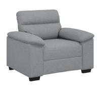 vidaXL Fauteuil Gris Clair 100x81x84 cm Tissu, Fauteuil canapé Simple, Fauteuil d'appoint, Fauteuil de Relaxation, Fauteuil de Salon, Fauteuil TV