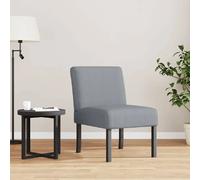 vidaXL Fauteuil sans accoudoirs Gris Clair Tissu, Chaise, Chaise Longue, Chaise de Salon, Chaise d'appoint, Chaise de Relaxation, Meuble de Salon