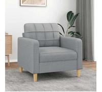 vidaXL Fauteuil 359075 Tissu Gris clair 60 cm