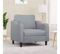 vidaXL Fauteuil Gris clair 60 cm Tissu Gris clair G