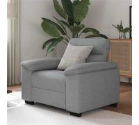 vidaXL Fauteuil gris clair 60 cm tissu4105287 Gris clair G