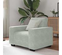 vidaXL Fauteuil Gris clair 60 cm Velours