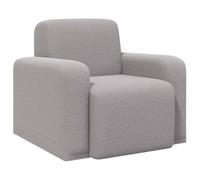 vidaXL Fauteuil Gris Clair Bou auteuil Moderne d'intérieur, Confort baleiné, élégant pour se détendre, mobilier Chic, Design stylé