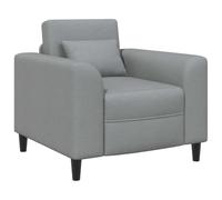 vidaXL Fauteuil Gris Clair Tissu, Fauteuil Moderne, Assise Confortable pour Chambre, Salon, Coussin en Mousse pour Un déco stylé