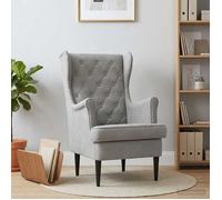 vidaXL fauteuil Gris clair Velours 42029926
