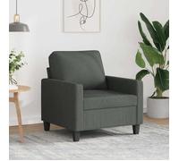 vidaXL Fauteuil Gris foncé 60 cm Tissu, fauteuil, fauteuil de baignoire, fauteuil club, canapé, canapé confortable, siège de 359148