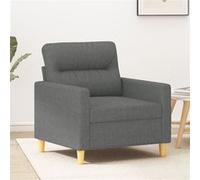 vidaXL Fauteuil Gris foncé 60 cm Tissu Gris foncé G