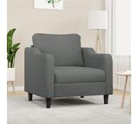 vidaXL Fauteuil Gris foncé 60 cm Tissu Gris foncé G