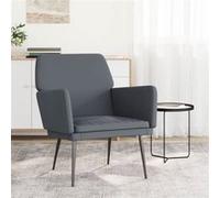 351373 vidaXL Fauteuil Gris foncé 62x79x79 cm Velours