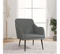 vidaXL Fauteuil Gris foncé 63x76x80 cm Tissu Gris foncé G