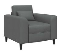 vidaXL Fauteuil Gris foncé Tissu, Fauteuil Moderne, Assise Confortable pour Chambre, Salon, Coussin en Mousse pour Un déco stylé