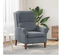 vidaXL fauteuil Gris foncé Velours 42009858