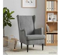 vidaXL fauteuil Gris foncé Velours 42029938