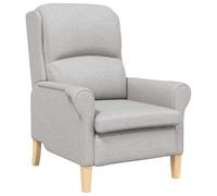 vidaXL Fauteuil Gris Nuage Tissu, Fauteuil, siège Contemporain, Chaise déco Moderne, Accent Cosy, mobilier stylé pour se détendre