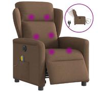 vidaXL Fauteuil incl. massage électrique - Marron
