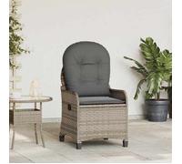 vidaXL Fauteuil inclinable avec coussin Gris 56 x 66 x 95 cm polyrotin 42003419